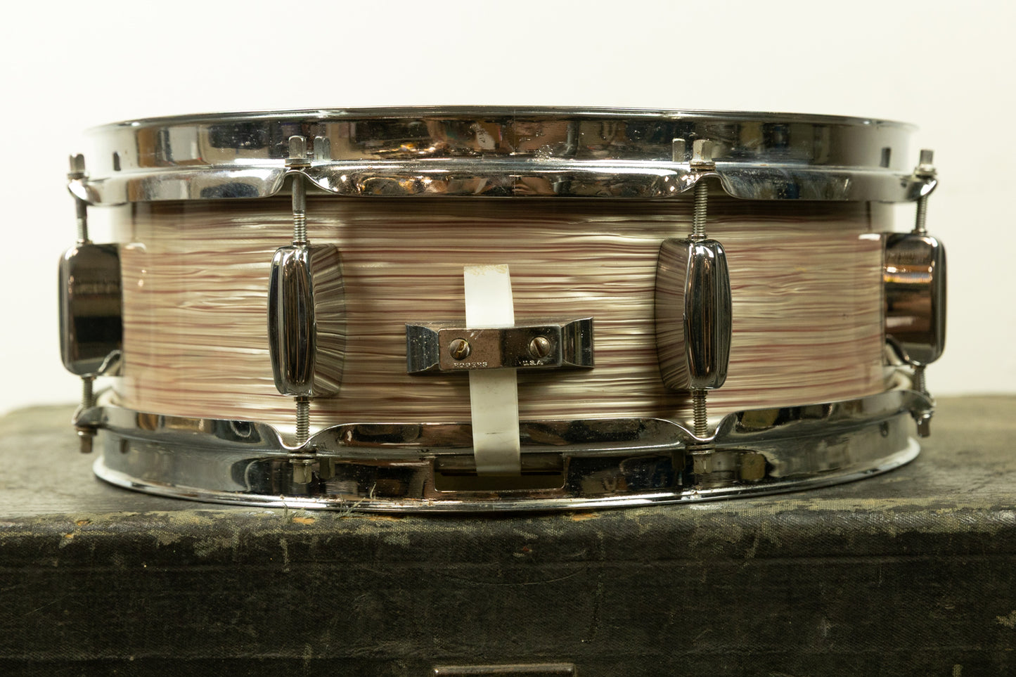 1960s Rogers 5x14 Holiday Wine Red Ripple Snare Drum