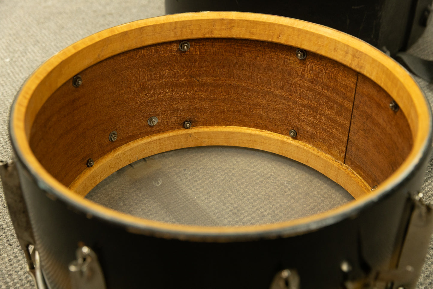 1930s WFL 7x14 All American Swing Black and Gold Duco Snare Drum