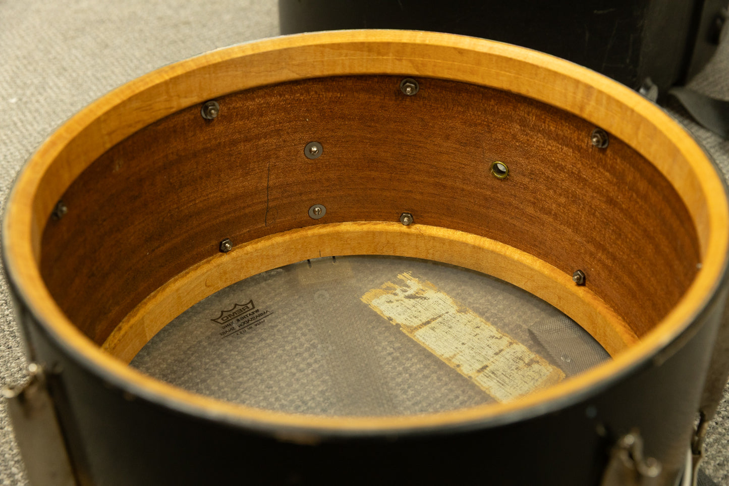 1930s WFL 7x14 All American Swing Black and Gold Duco Snare Drum