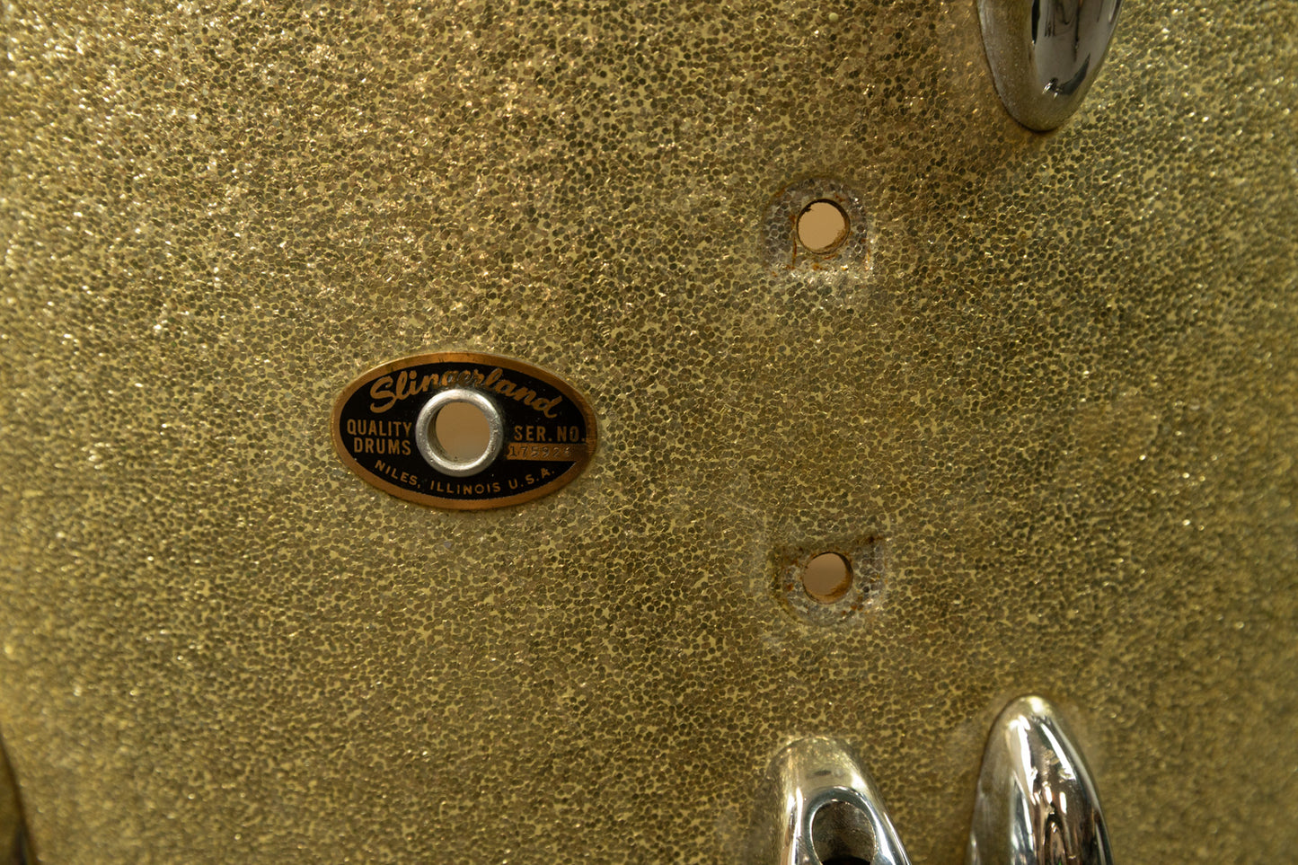 1960s Slingerland 14x22 Silver Sparkle Pearl Bass Drum