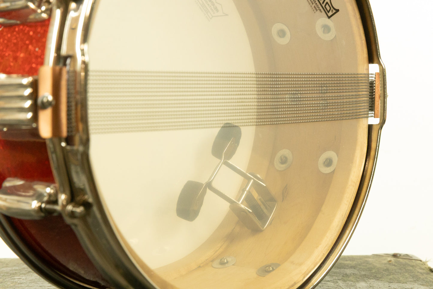 1950s Slingerland 5.5x14 Sparkling Red Pearl Super Gene Krupa Radio King Snare Drum
