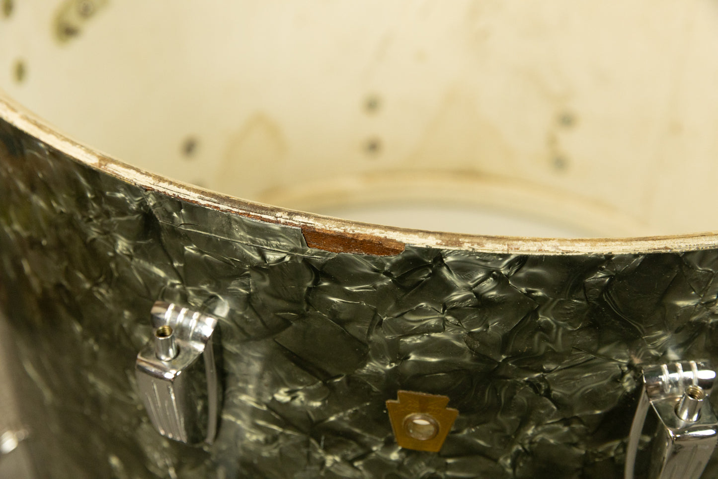 1960s Ludwig Pre-Serial Black Diamond Pearl Super Classic Drum Set
