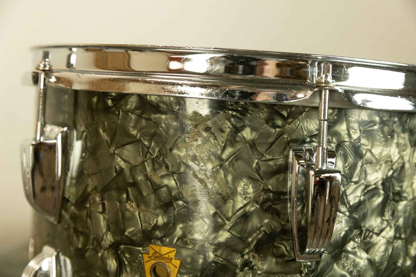 1960s Ludwig Pre-Serial Black Diamond Pearl Super Classic Drum Set
