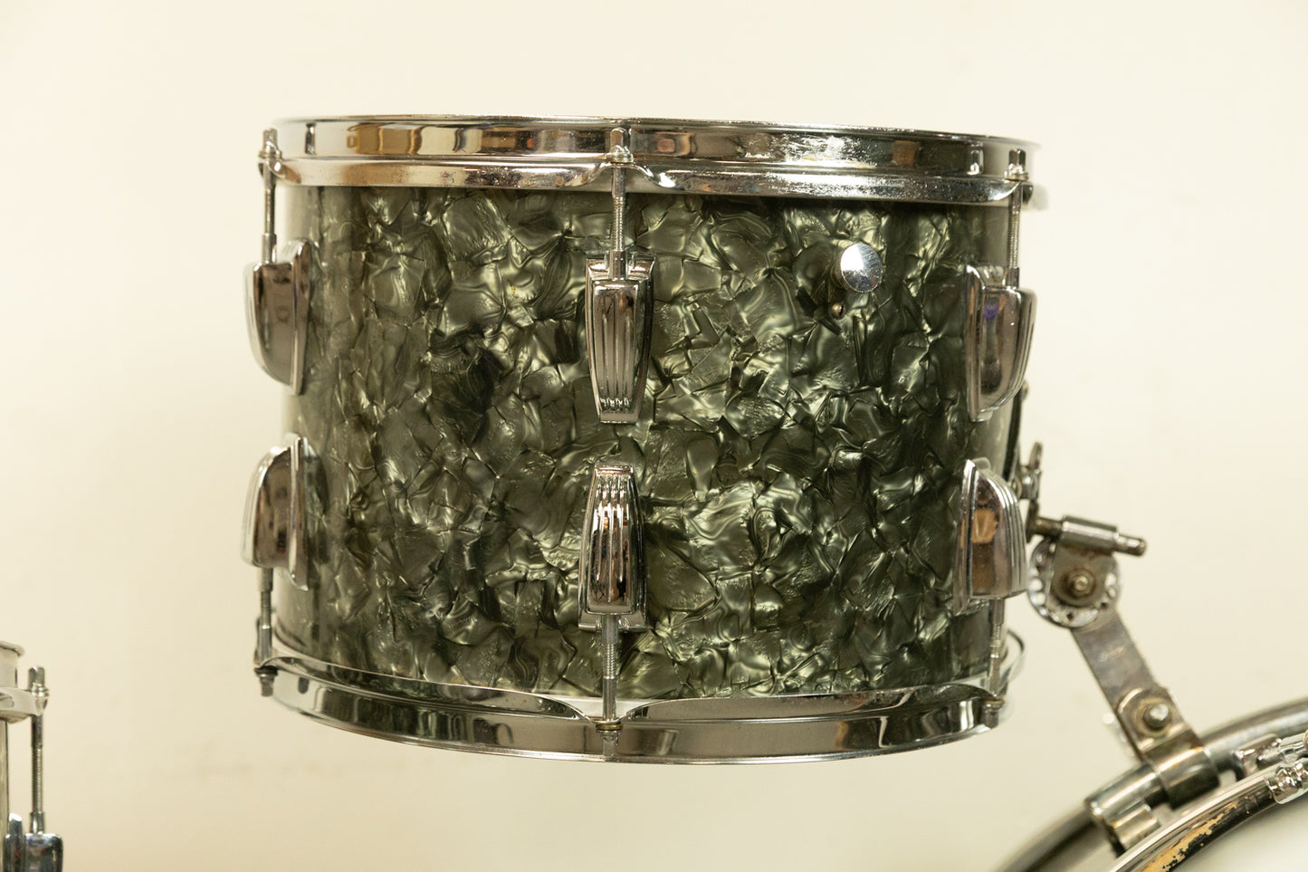 1960s Ludwig Pre-Serial Black Diamond Pearl Super Classic Drum Set