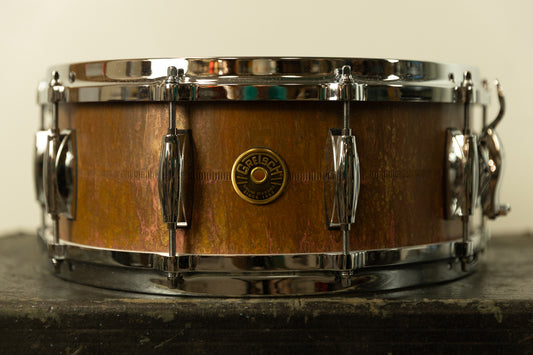 Gretsch 5.5x14 Keith Carlock Signature Brass Shell Patina Finish Snare Drum