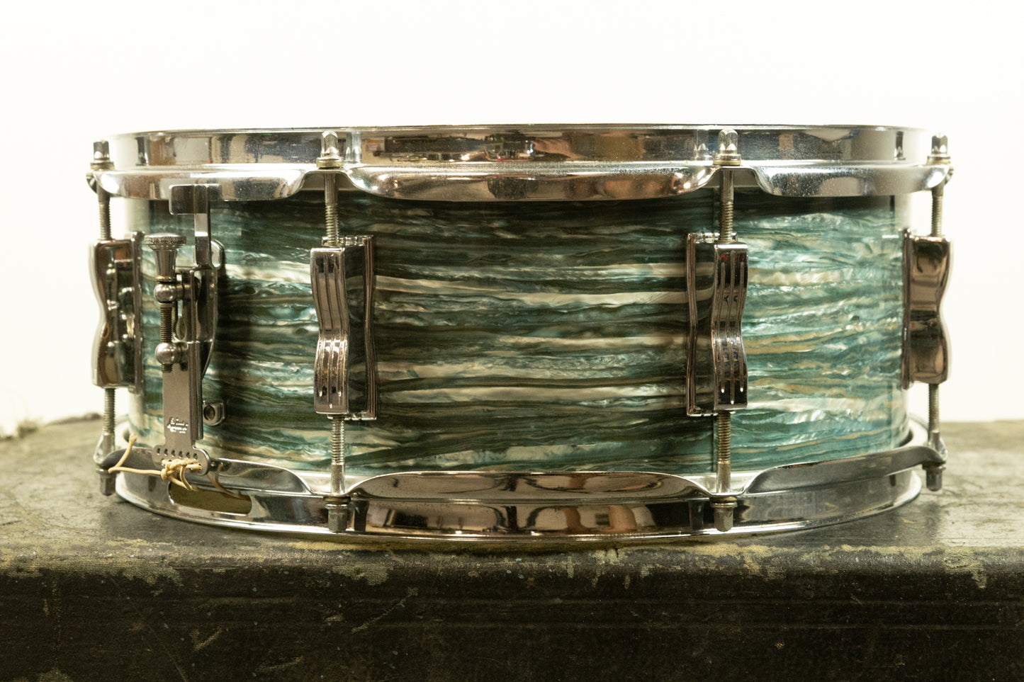 1960s Ludwig 5x14 Oyster Blue Jazz Festival Snare Drum