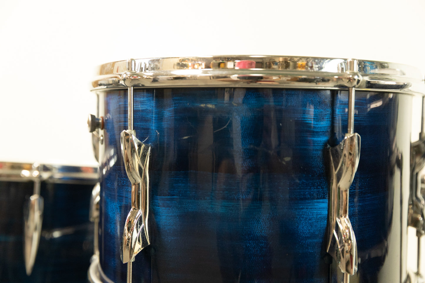 1970s Premier Blue Shimmer "Four Piece" Drum Set