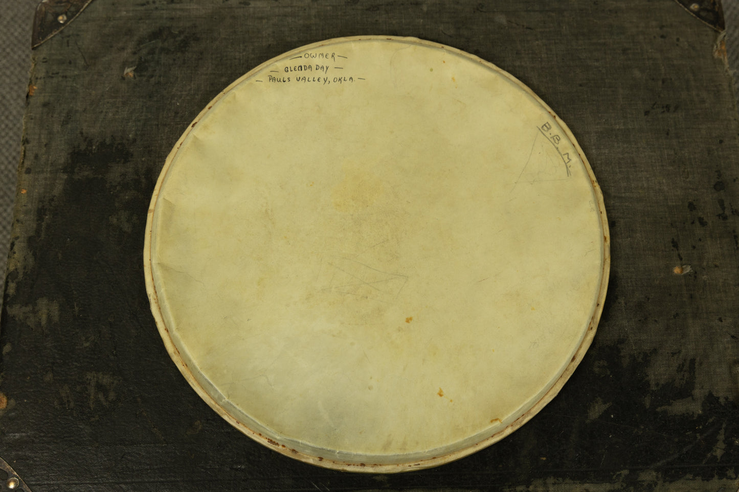 Vintage 14" Calfskin Amrawco Snare Drum Head