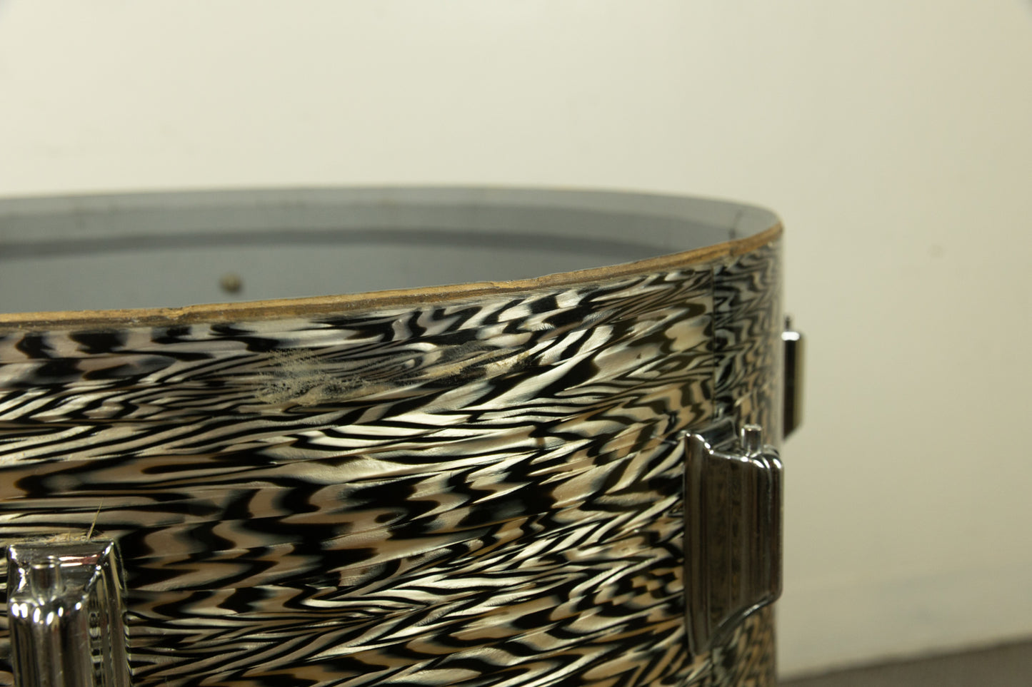 1960s Rogers 14x20 Black Onyx Pearl Bass Drum