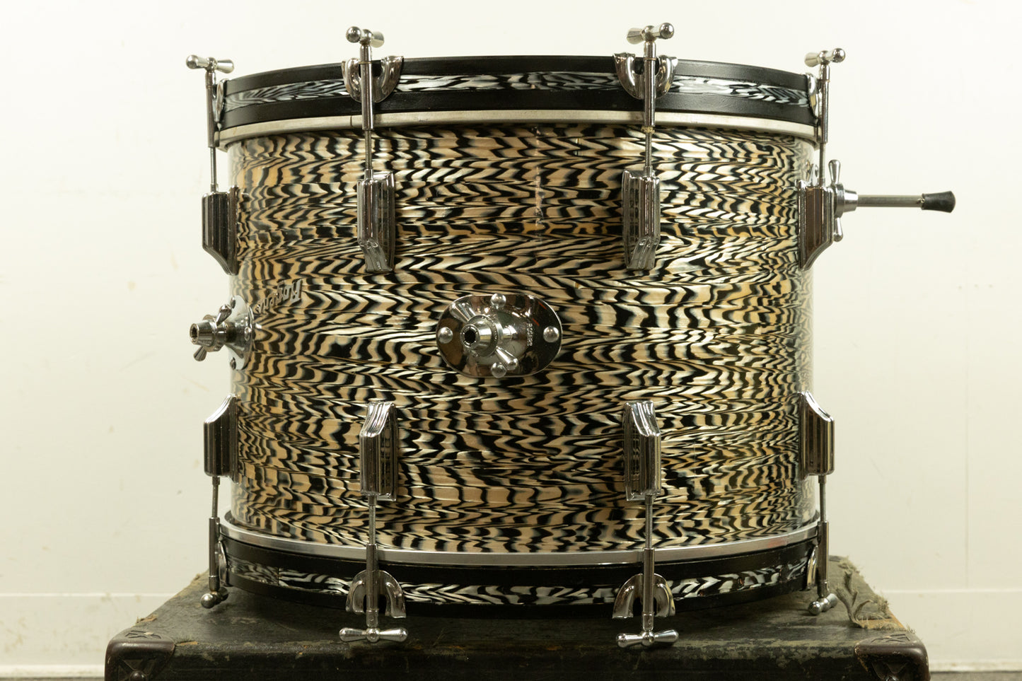 1960s Rogers 14x20 Black Onyx Pearl Bass Drum