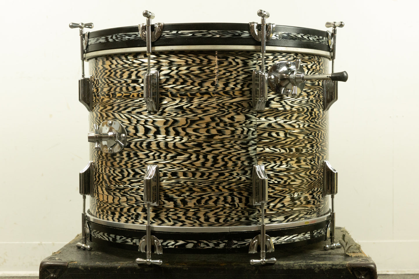 1960s Rogers 14x20 Black Onyx Pearl Bass Drum