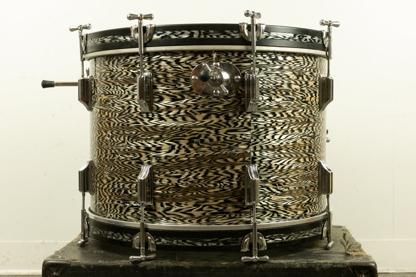 1960s Rogers 14x20 Black Onyx Pearl Bass Drum