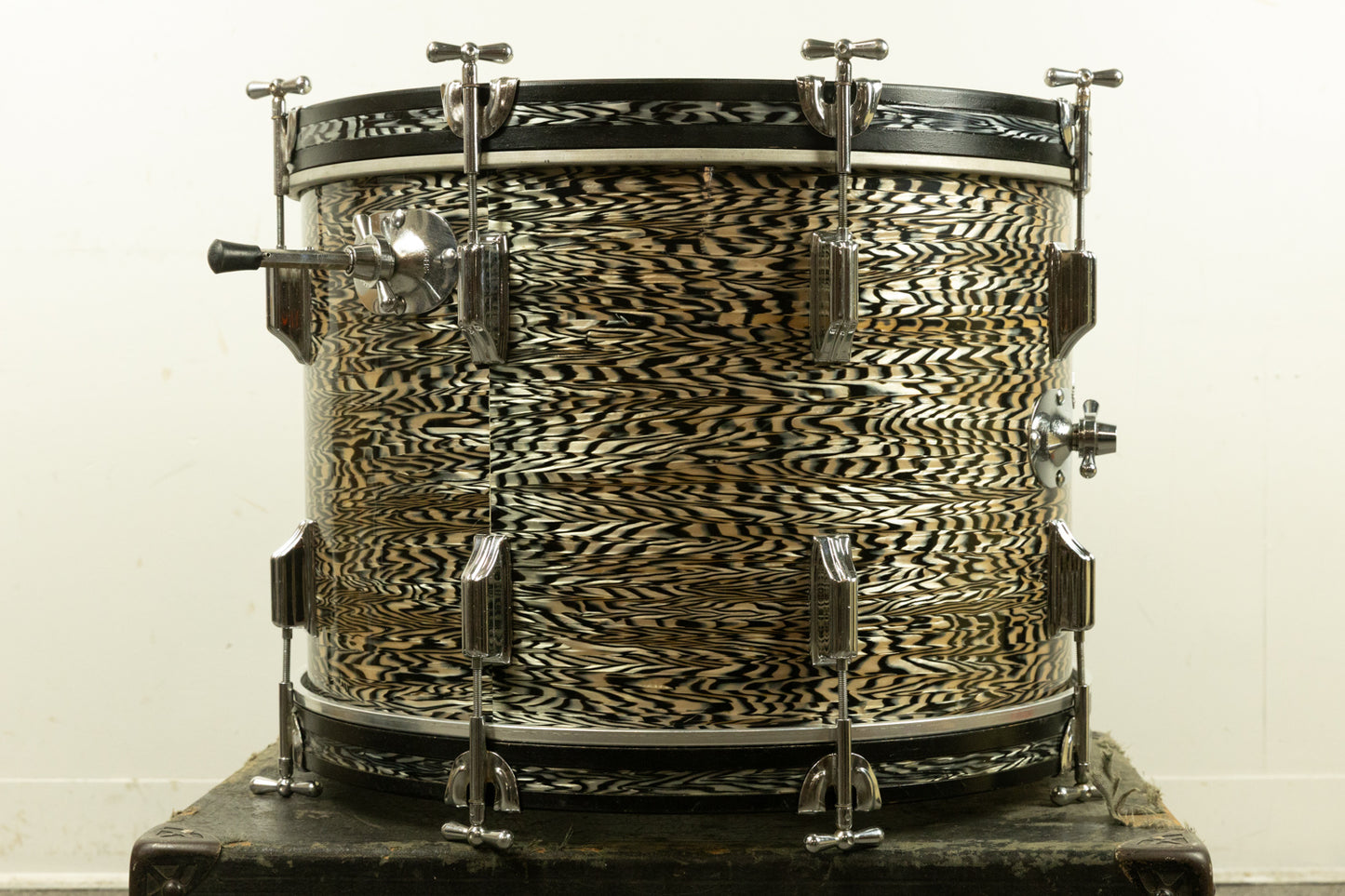 1960s Rogers 14x20 Black Onyx Pearl Bass Drum
