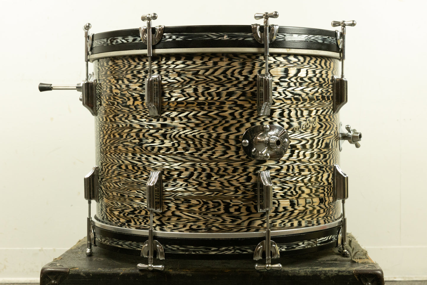1960s Rogers 14x20 Black Onyx Pearl Bass Drum