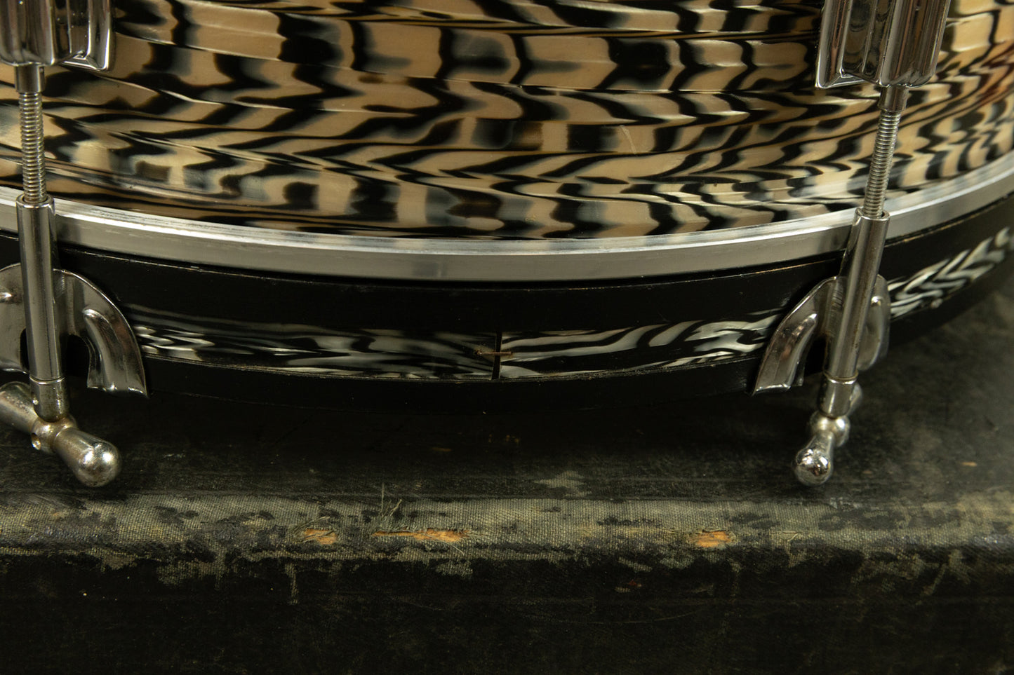 1960s Rogers 14x20 Black Onyx Pearl Bass Drum