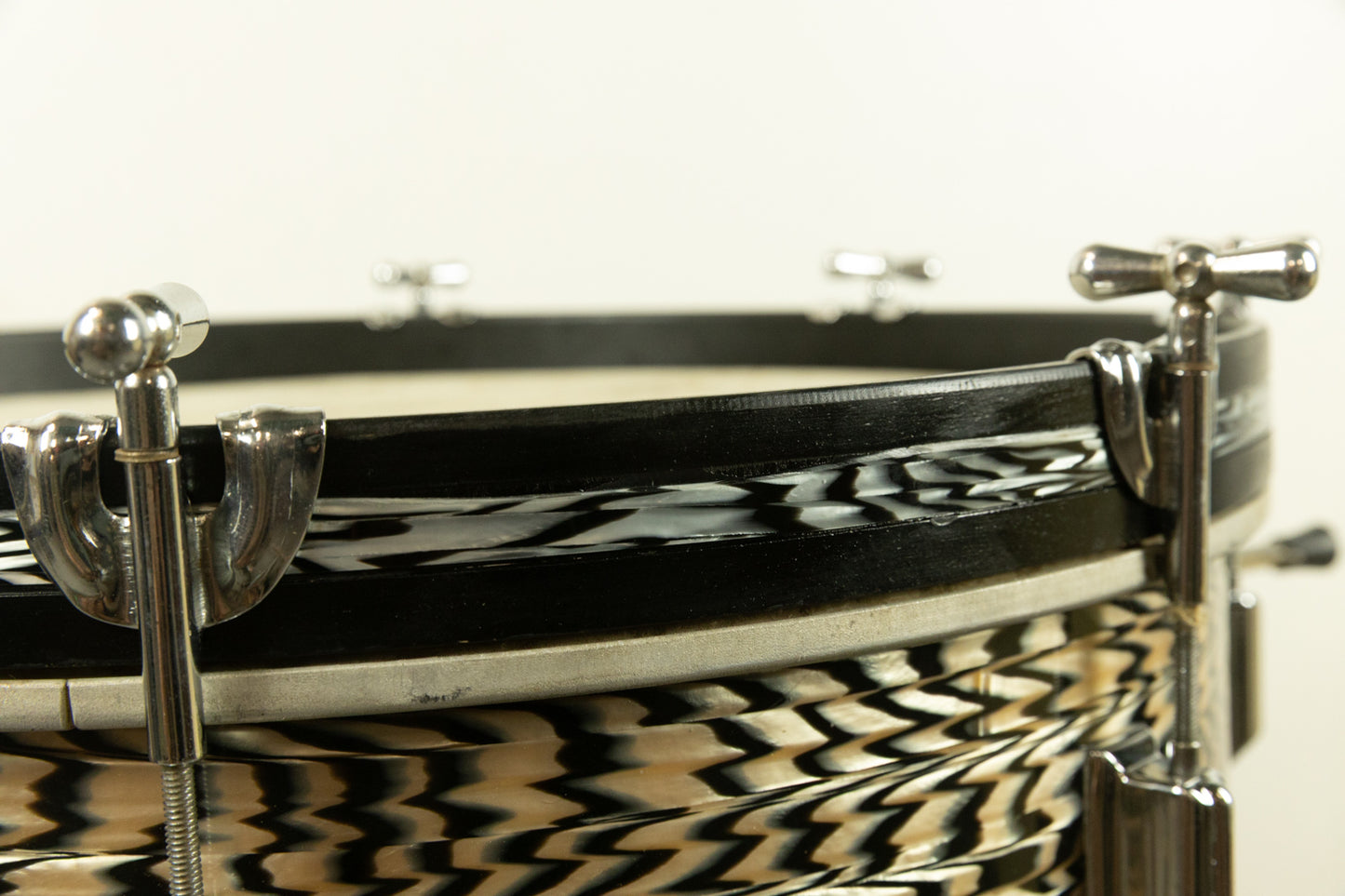 1960s Rogers 14x20 Black Onyx Pearl Bass Drum
