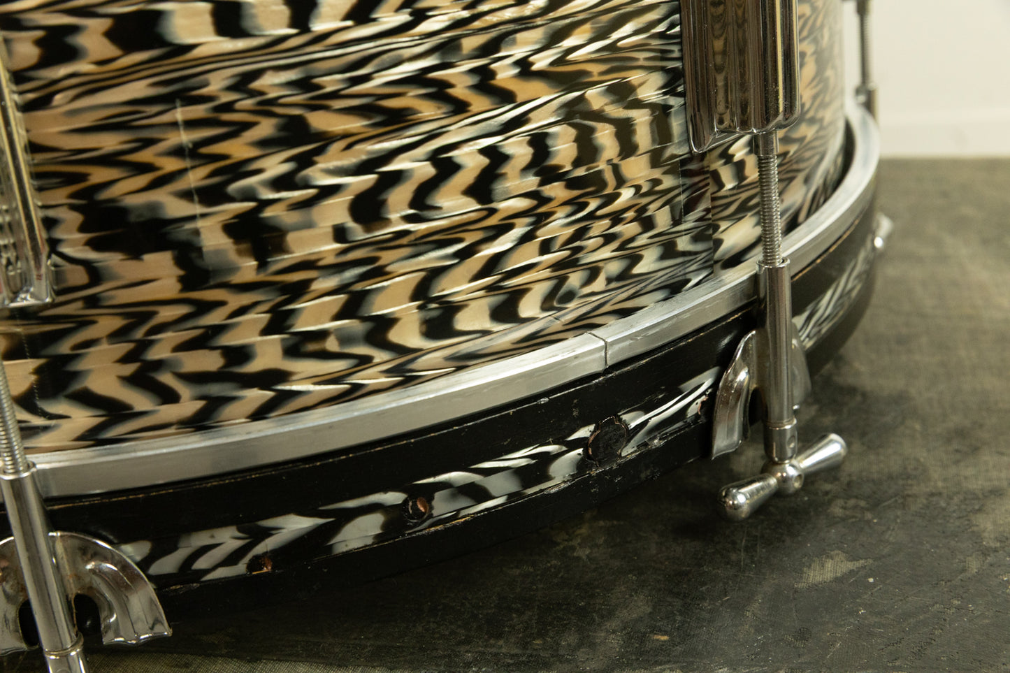 1960s Rogers 14x20 Black Onyx Pearl Bass Drum
