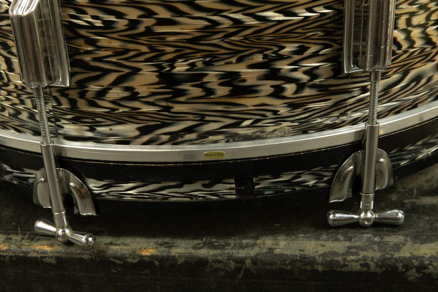 1960s Rogers 14x20 Black Onyx Pearl Bass Drum