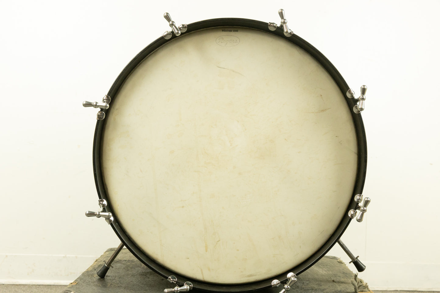 1960s Rogers 14x20 Black Onyx Pearl Bass Drum
