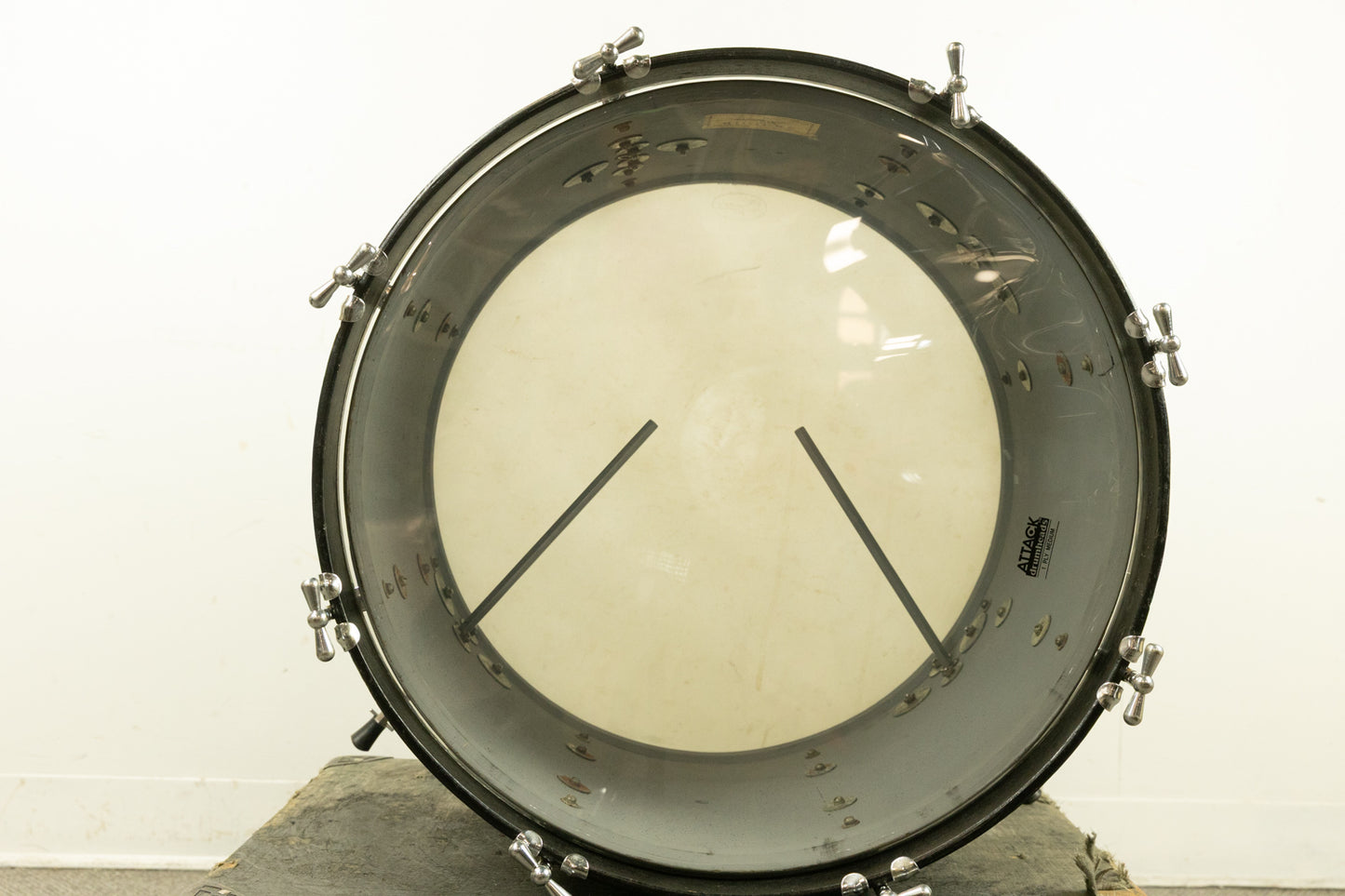 1960s Rogers 14x20 Black Onyx Pearl Bass Drum
