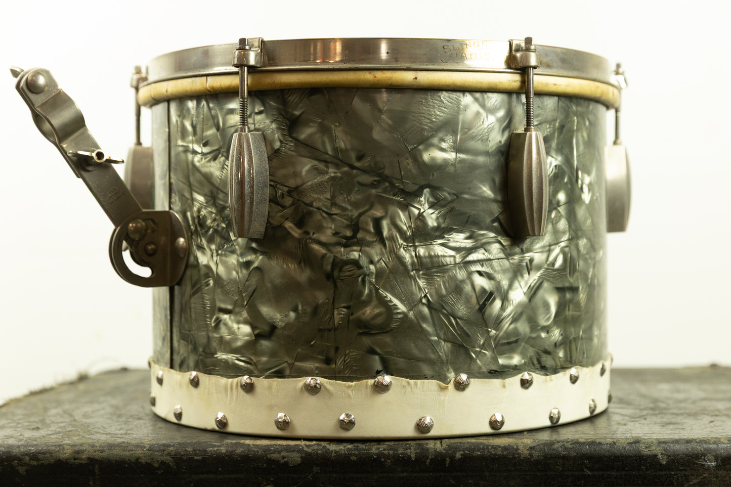 1940s Slingerland 9x13 Black Diamond Pearl Radio King Tom