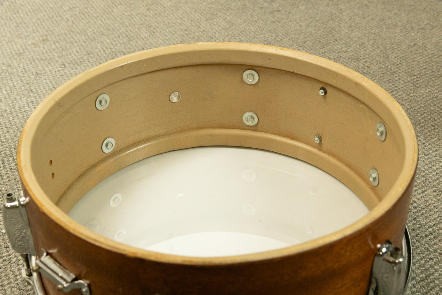 1970s Slingerland 5x14 Natural Mahogany Student Snare Drum