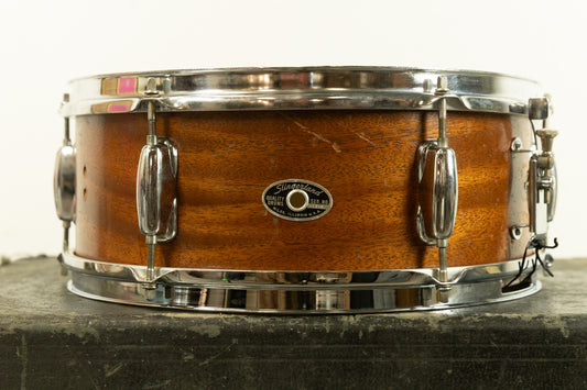 1970s Slingerland 5x14 Natural Mahogany Student Snare Drum