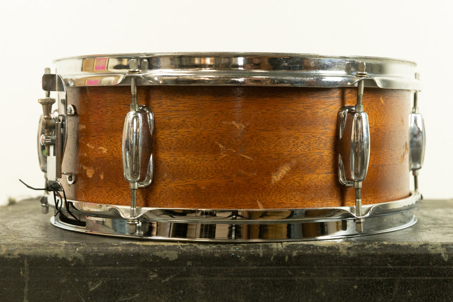 1970s Slingerland 5x14 Natural Mahogany Student Snare Drum