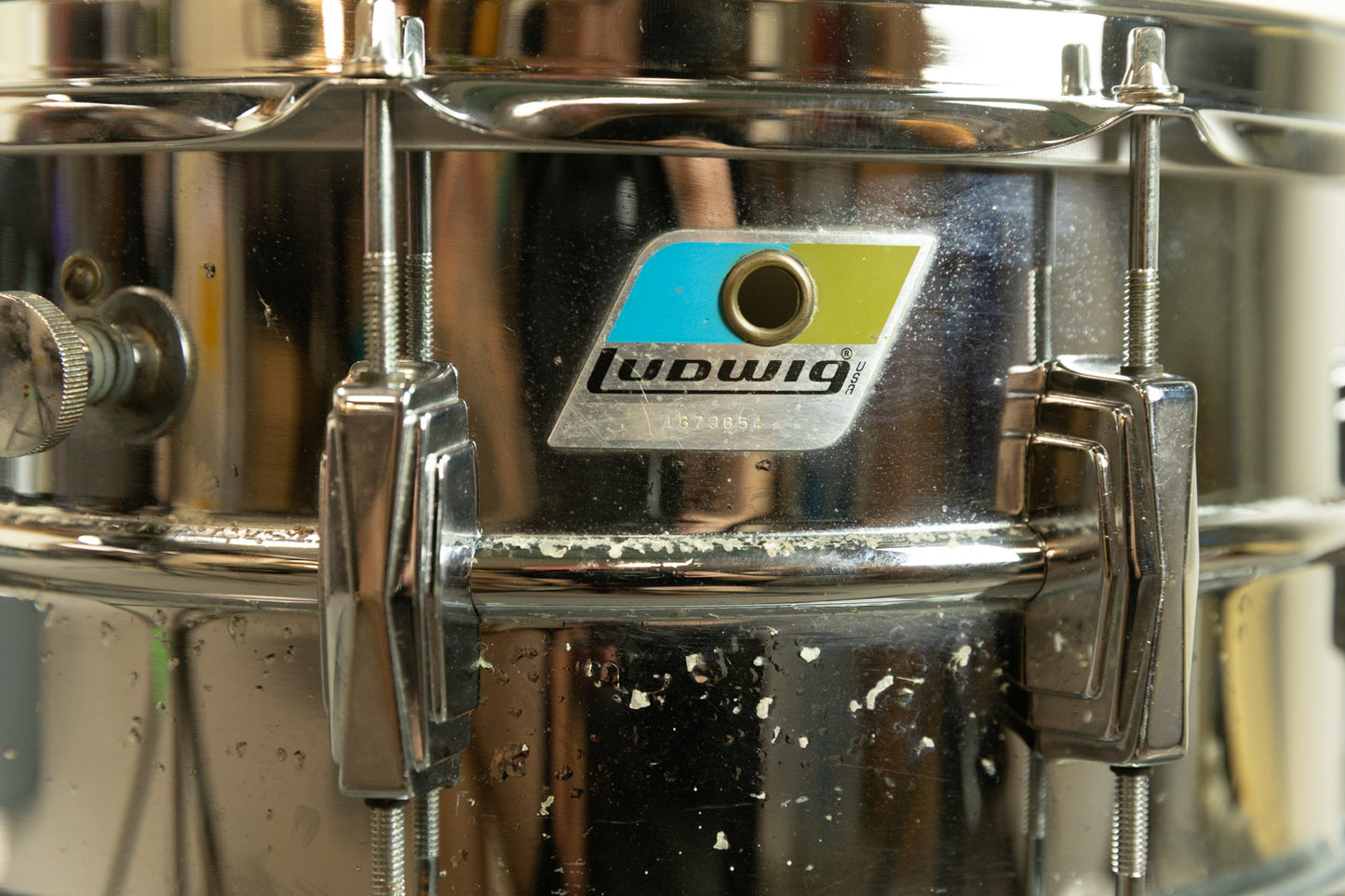 1970s Ludwig 6.5x14 LM402 Supraphonic Snare Drum