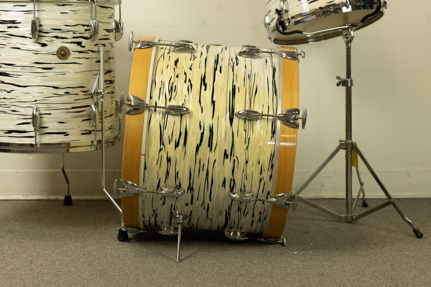 1960s Gretsch "White Oyster" Drum Set
