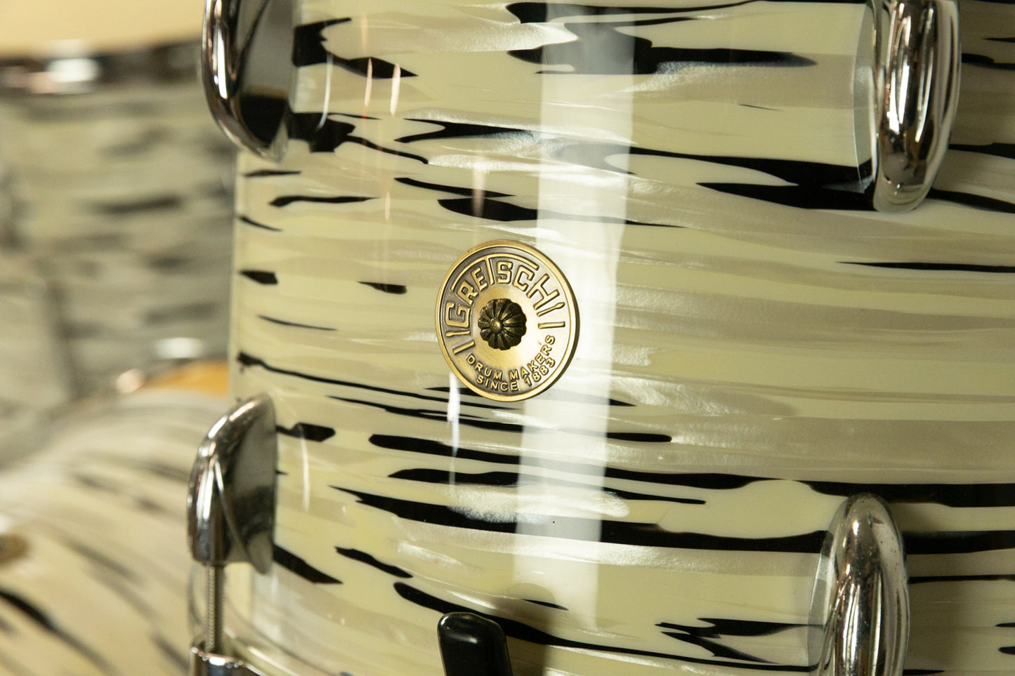 1960s Gretsch "White Oyster" Drum Set