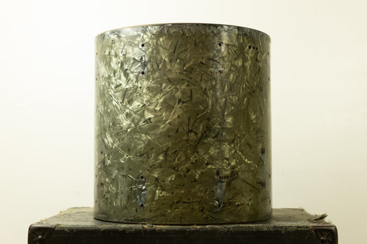 Vintage Slingerland 16x16 Black Diamond Pearl Radio King Tom Shell