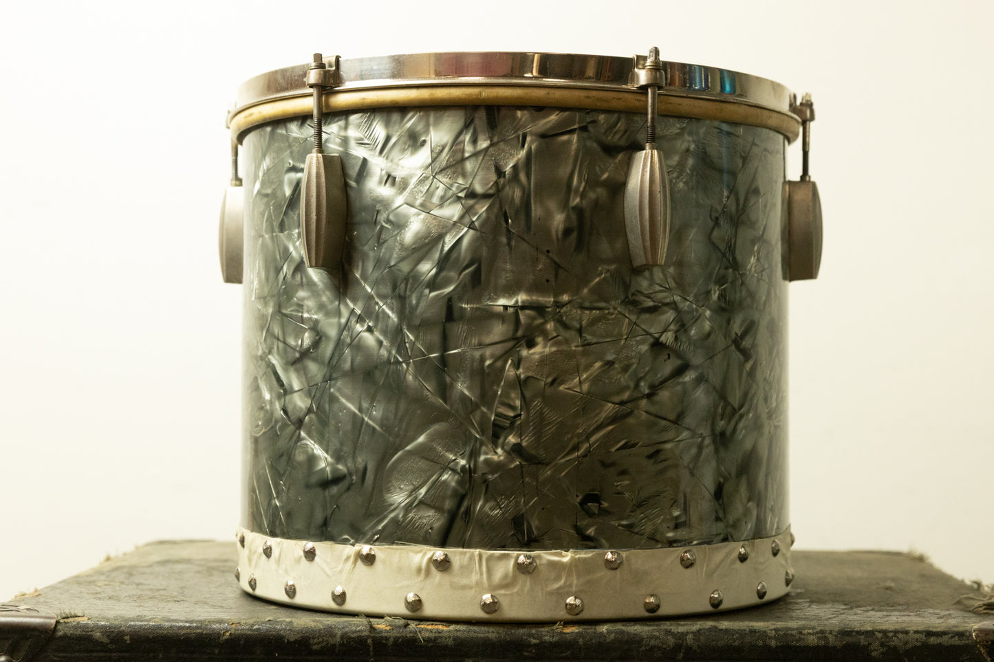 1940s Slingerland 12x14 Black Diamond Pearl Radio King Tom