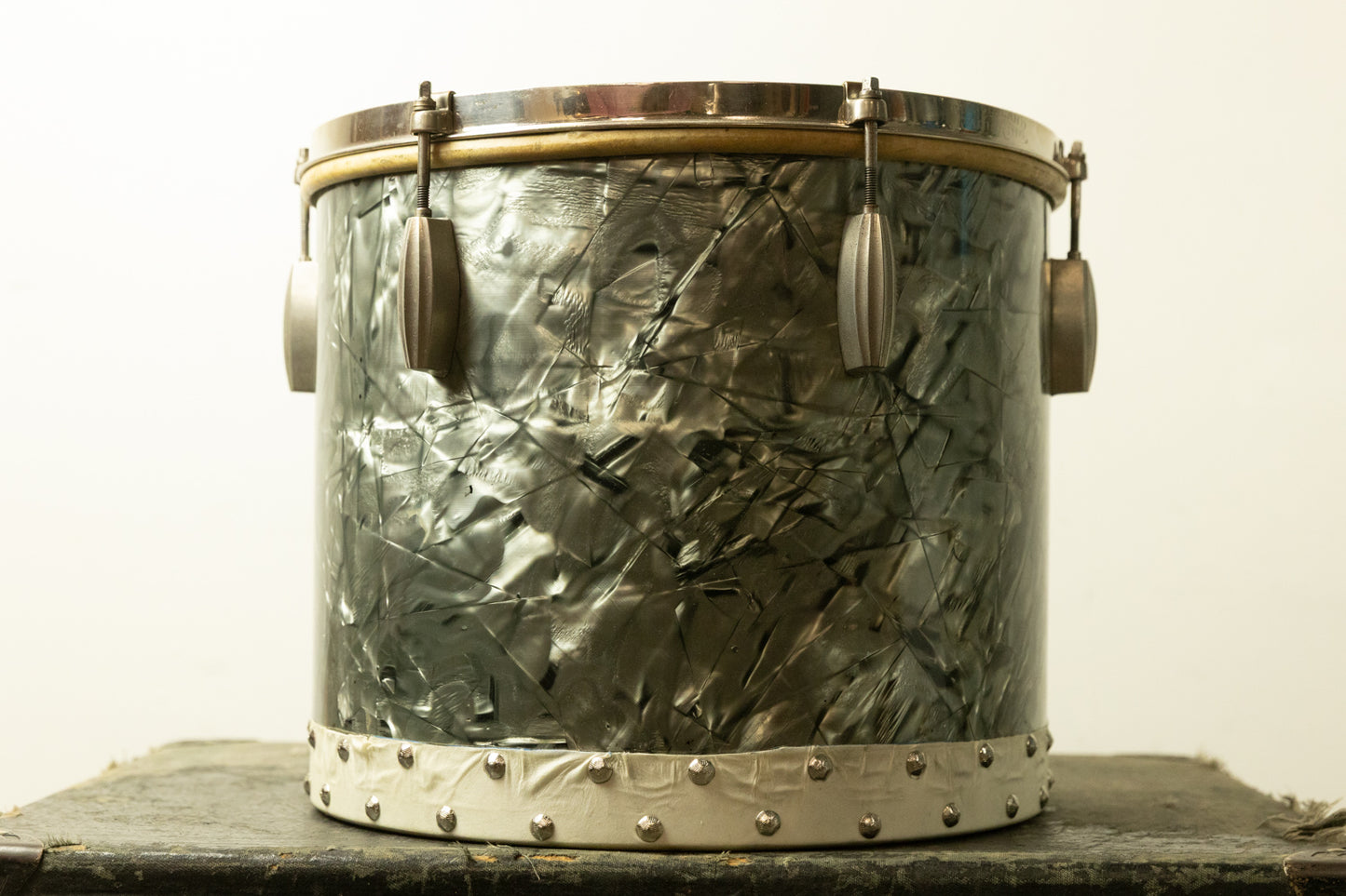 1940s Slingerland 12x14 Black Diamond Pearl Radio King Tom