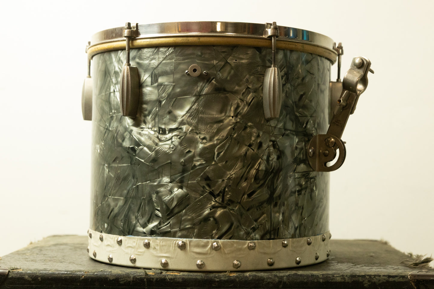 1940s Slingerland 12x14 Black Diamond Pearl Radio King Tom