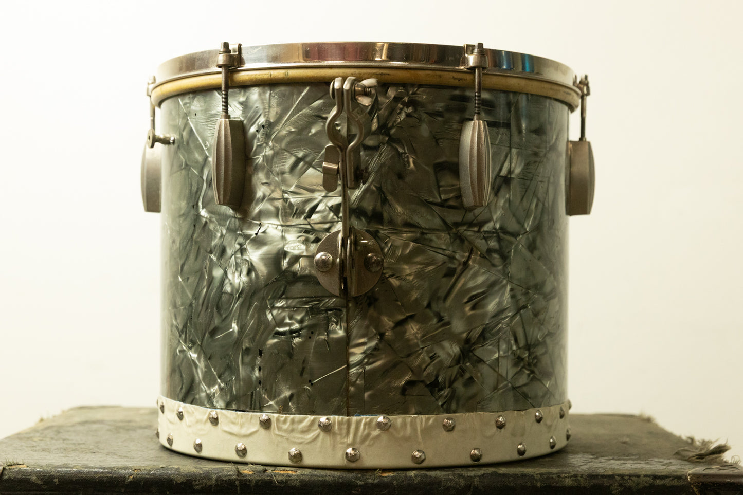 1940s Slingerland 12x14 Black Diamond Pearl Radio King Tom