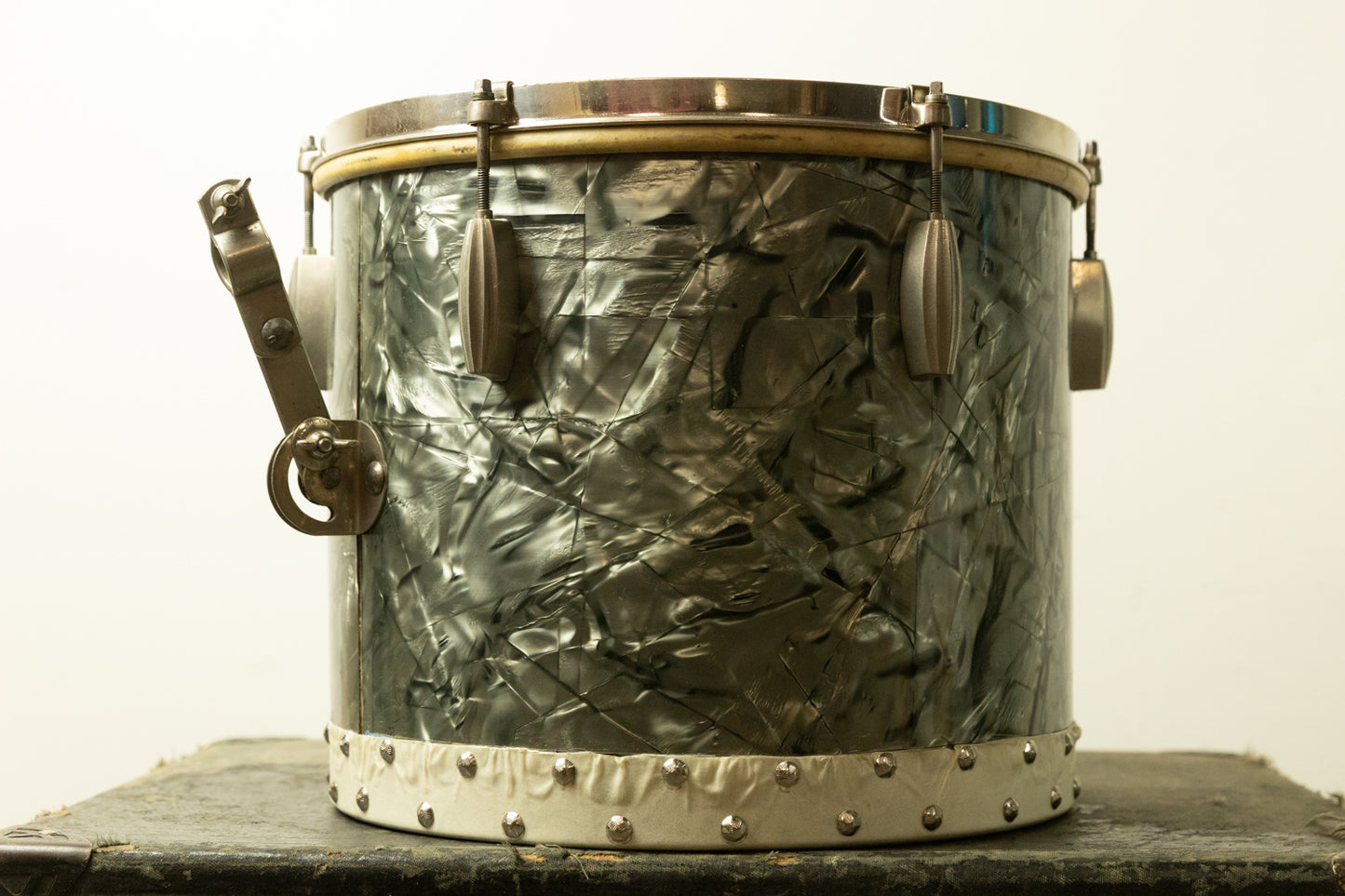 1940s Slingerland 12x14 Black Diamond Pearl Radio King Tom