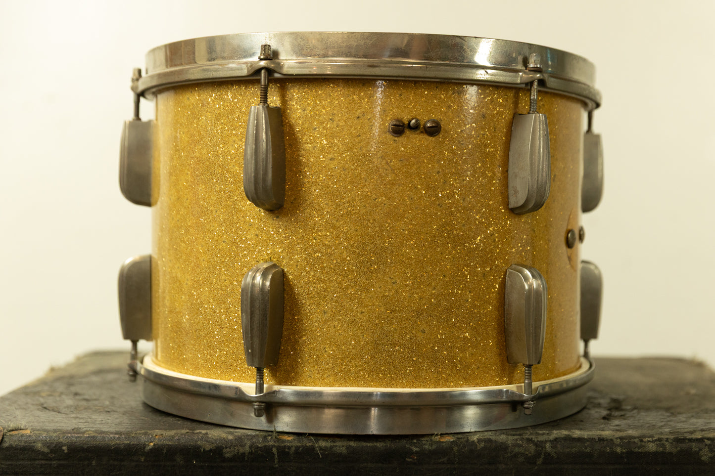 1940s 1950s Slingerland 9x13 Gold Sparkle Radio King Tom