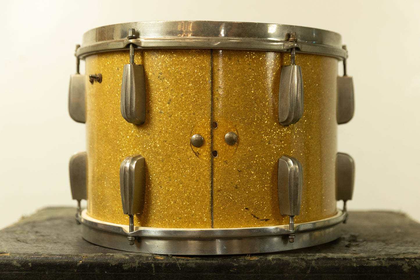 1940s 1950s Slingerland 9x13 Gold Sparkle Radio King Tom