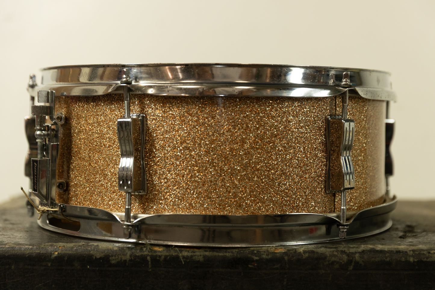 1960s Ludwig 5x14 Champagne Sparkle Pioneer Snare Drum