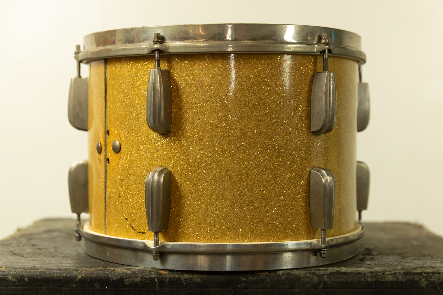 1940s 1950s Slingerland 9x13 Gold Sparkle Radio King Tom