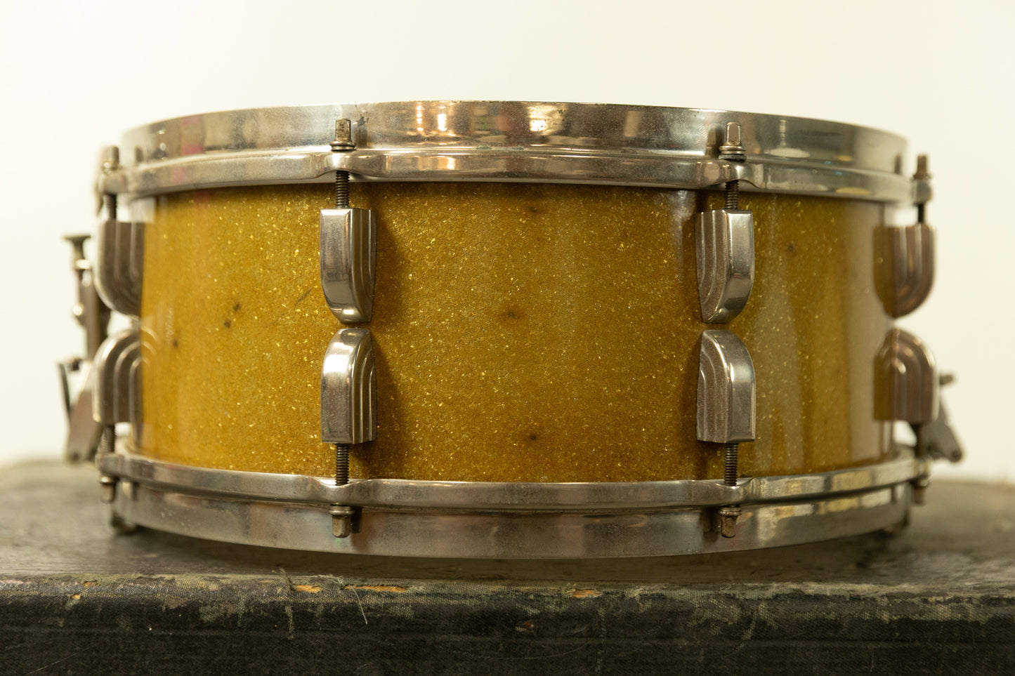 1950 Leedy 5.5x14 Sparkling Gold Broadway Snare Drum