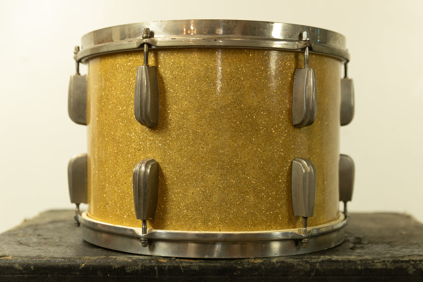 1940s 1950s Slingerland 9x13 Gold Sparkle Radio King Tom