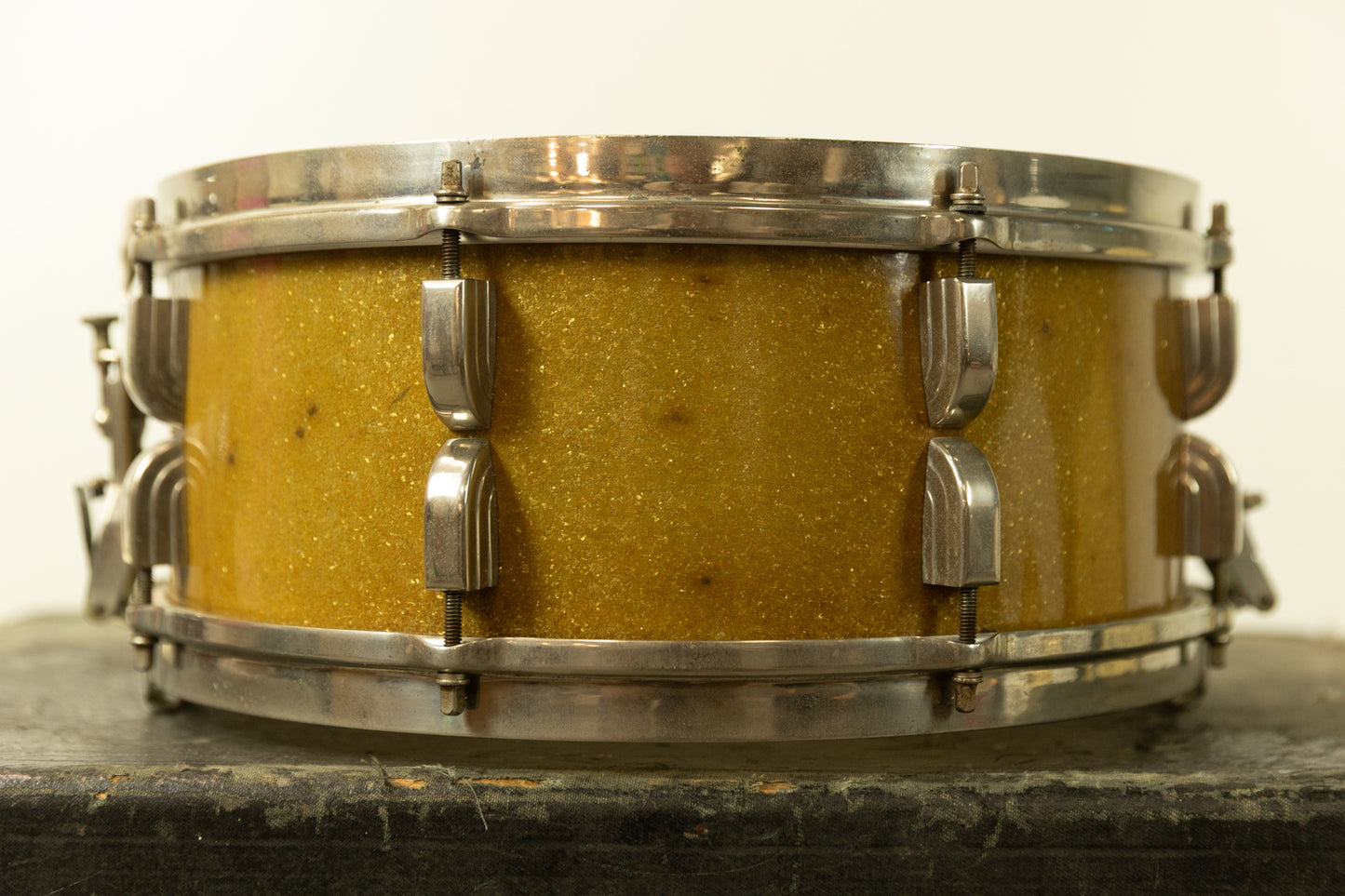1950 Leedy 5.5x14 Sparkling Gold Broadway Snare Drum