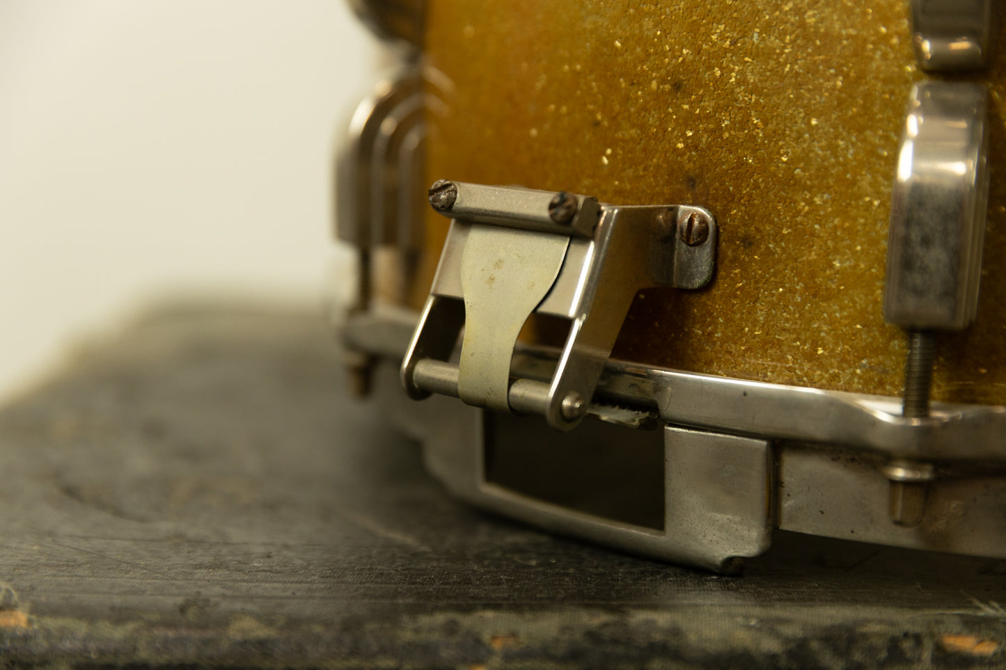 1950 Leedy 5.5x14 Sparkling Gold Broadway Snare Drum
