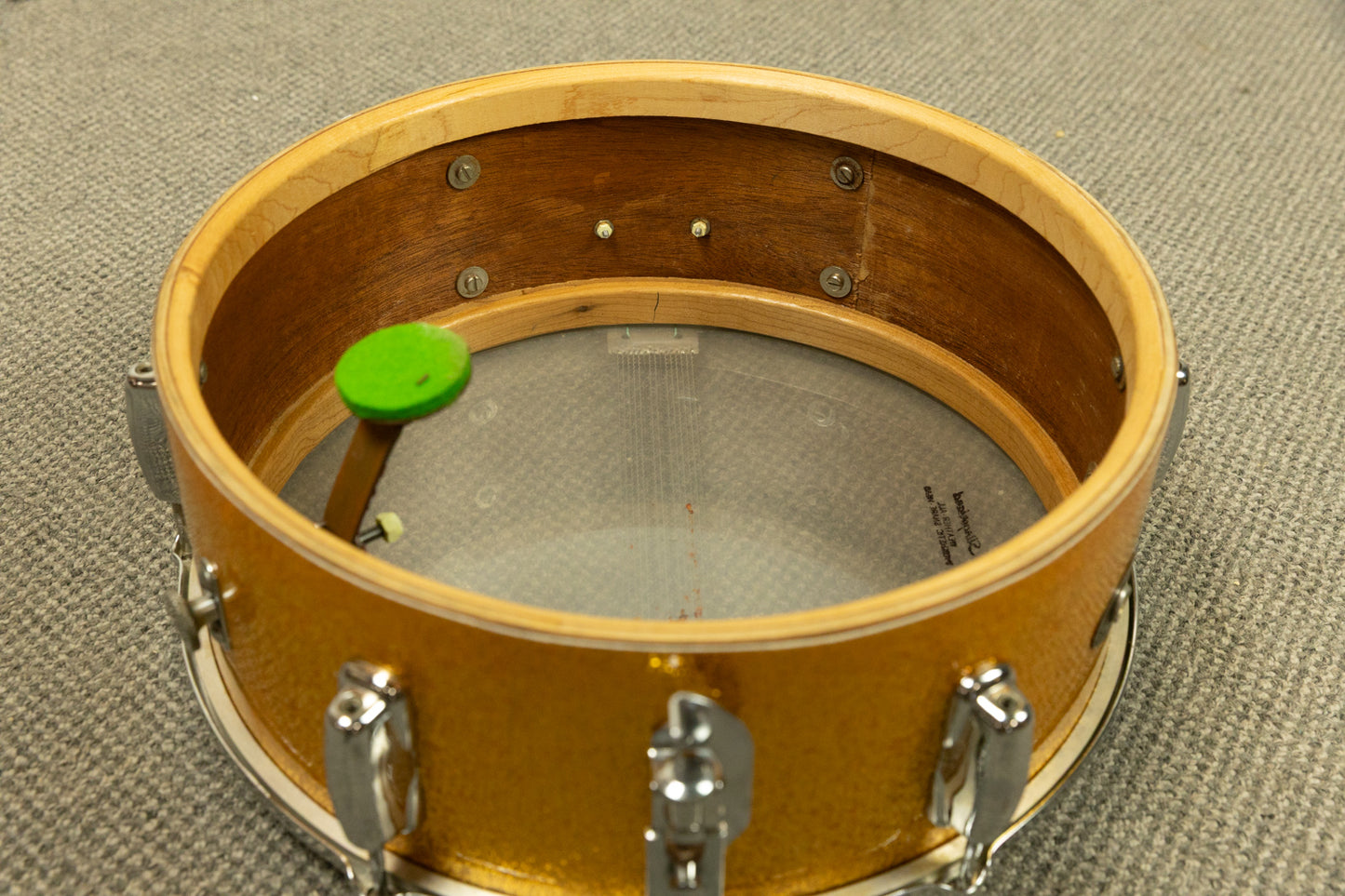 1961 Slingerland 5x14 Gold Sparkle Pearl Deluxe Student Snare Drum