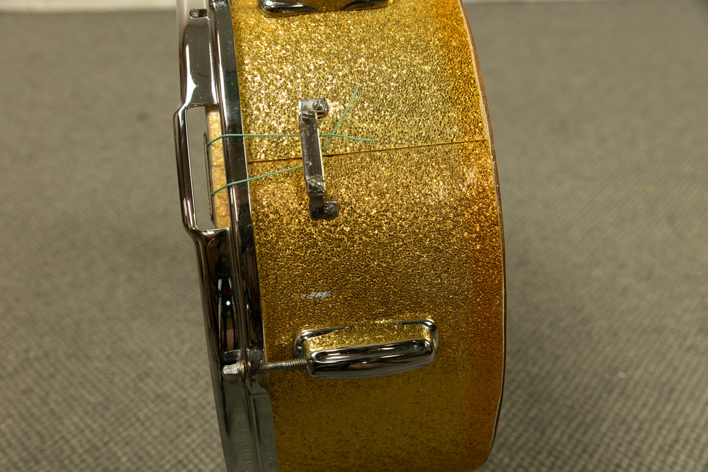 1961 Slingerland 5x14 Gold Sparkle Pearl Deluxe Student Snare Drum