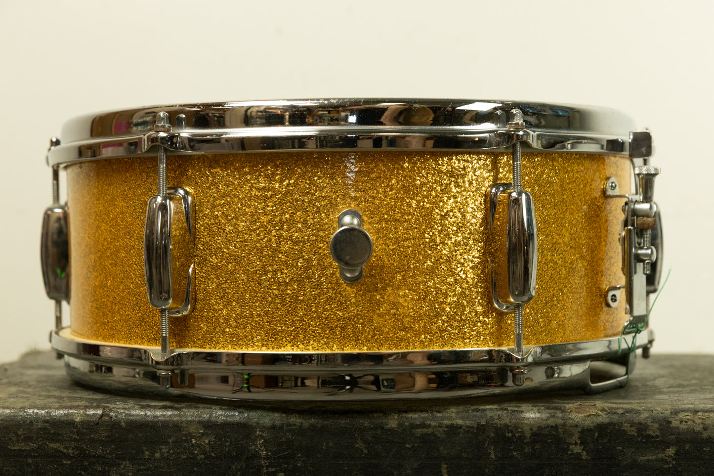 1961 Slingerland 5x14 Gold Sparkle Pearl Deluxe Student Snare Drum