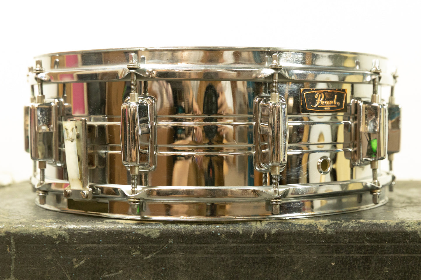 1970s Pearl 5x14 Chrome Over Steel Snare Drum