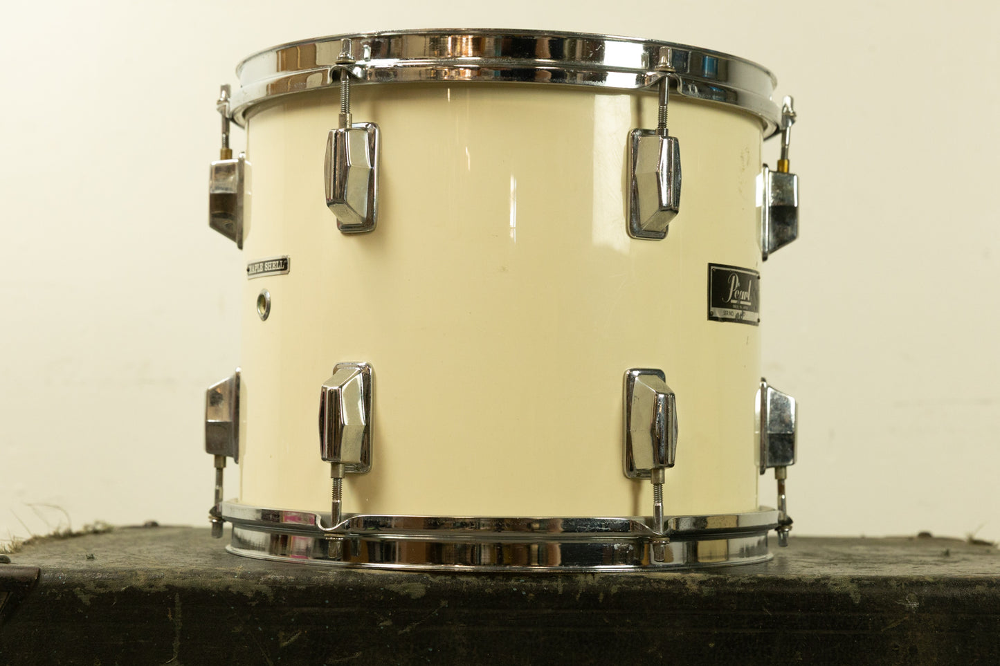 1980s Pearl 10x12 White Cortex Maple Tom